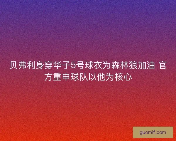贝弗利身穿华子5号球衣为森林狼加油 官方重申球队以他为核心